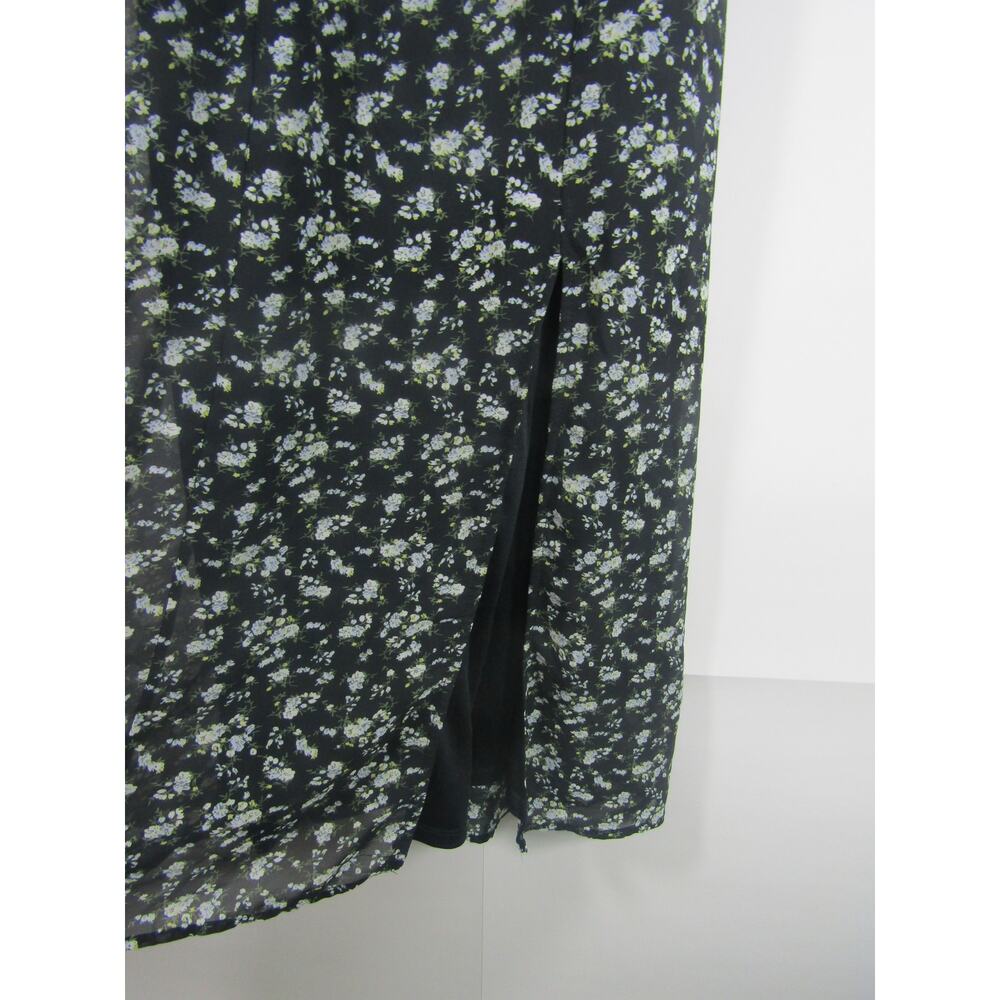 Etophe Studios Women Midi Dress Floral Small‎ Black Boho Whimsigoth Fairy Black - Picture 2 of 9